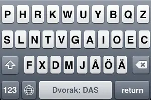 DAS-asettelu iPhonessa